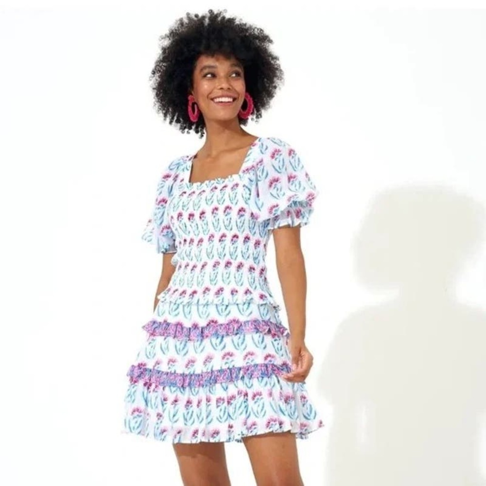 Oliphant Skirt NWT Flirty Skirt Floral Poppy White‎ Blue Pink Various Sizes